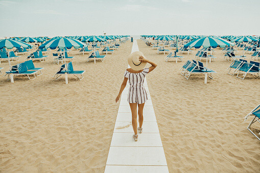 Young Woman At Italian Beach